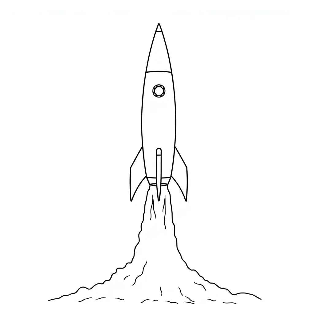 Rocket coloring page