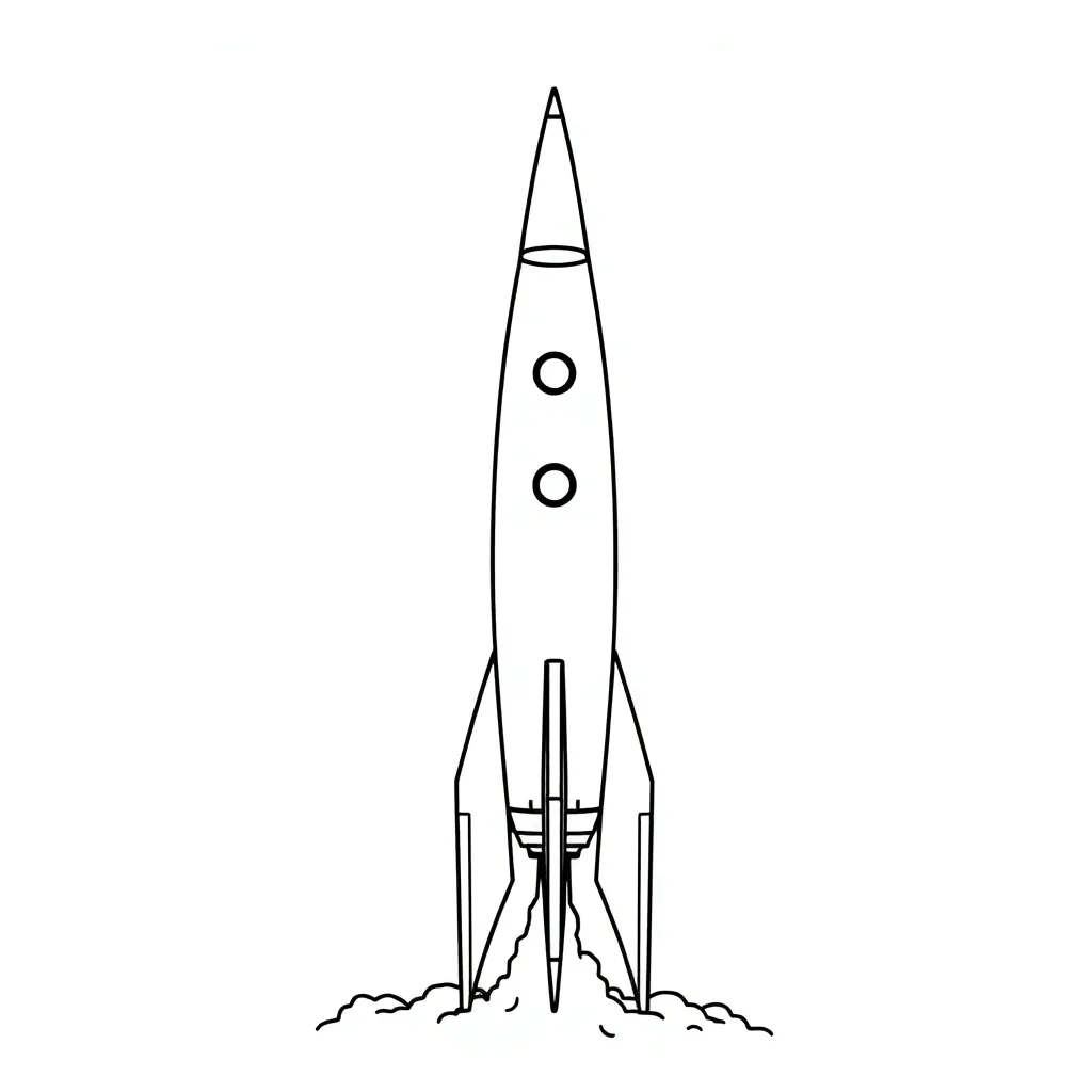 Rocket coloring page