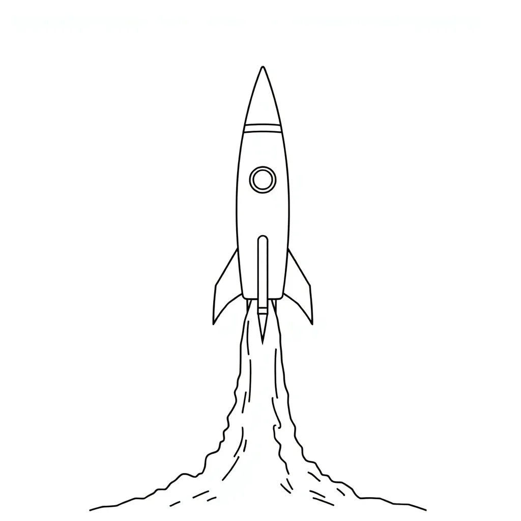 Rocket coloring page