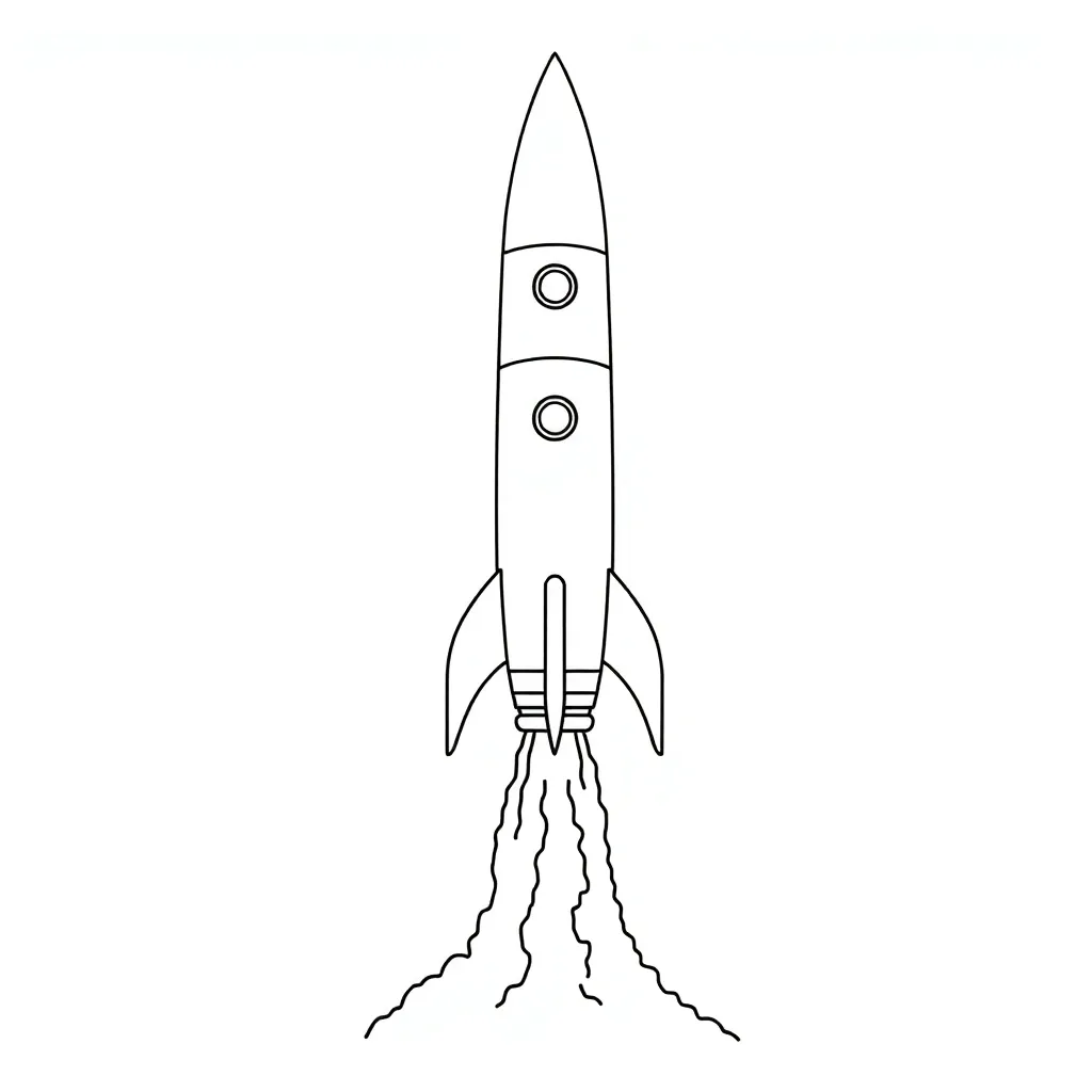 Rocket coloring page