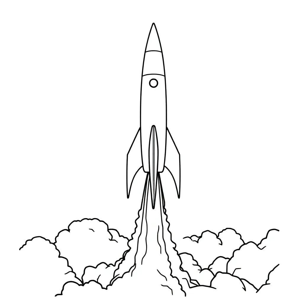 Rocket coloring page
