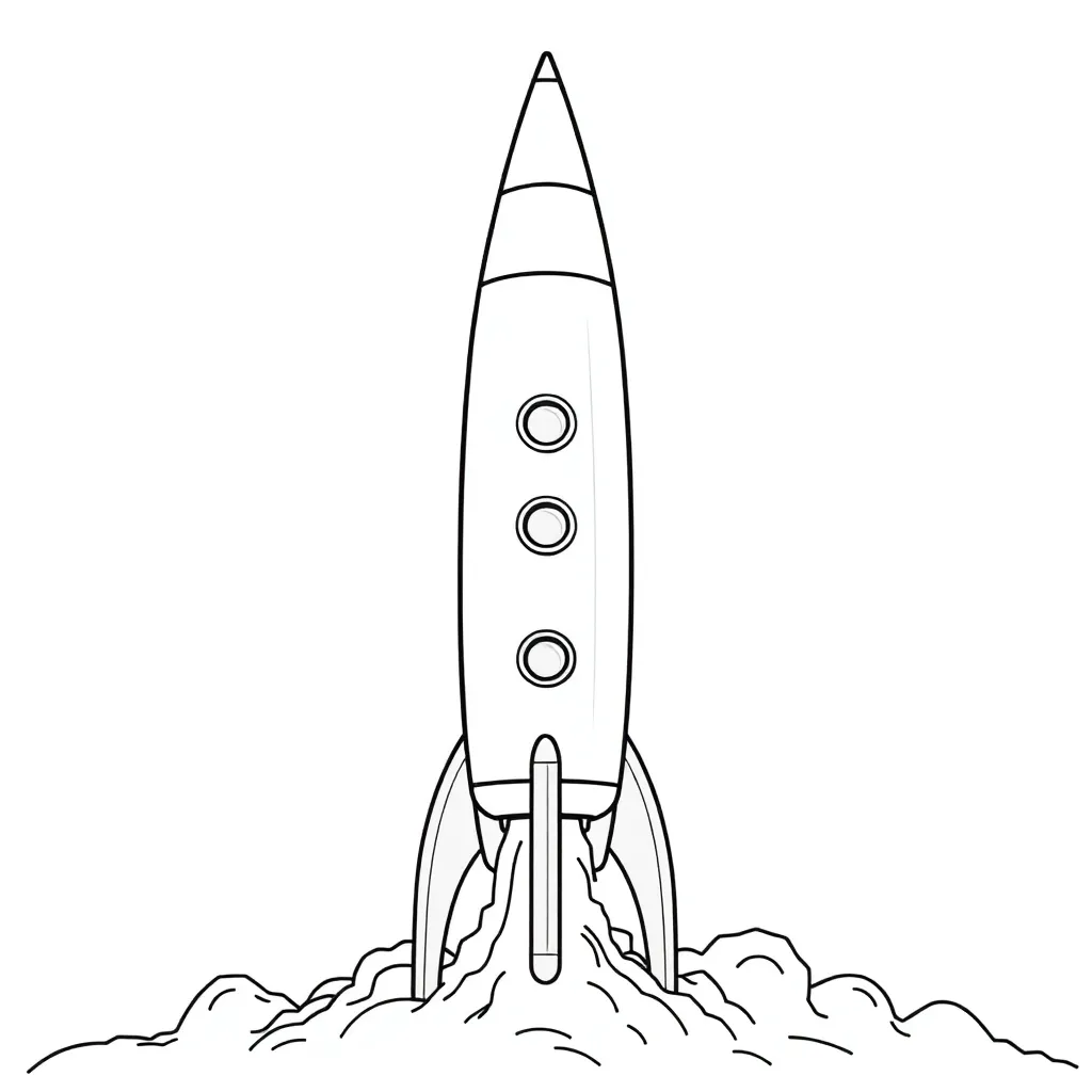Rocket coloring page