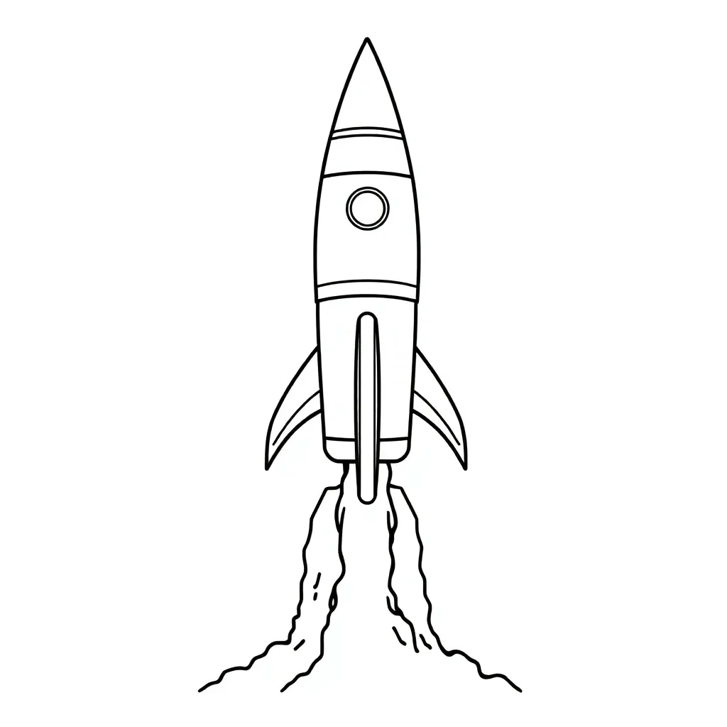 Rocket coloring page