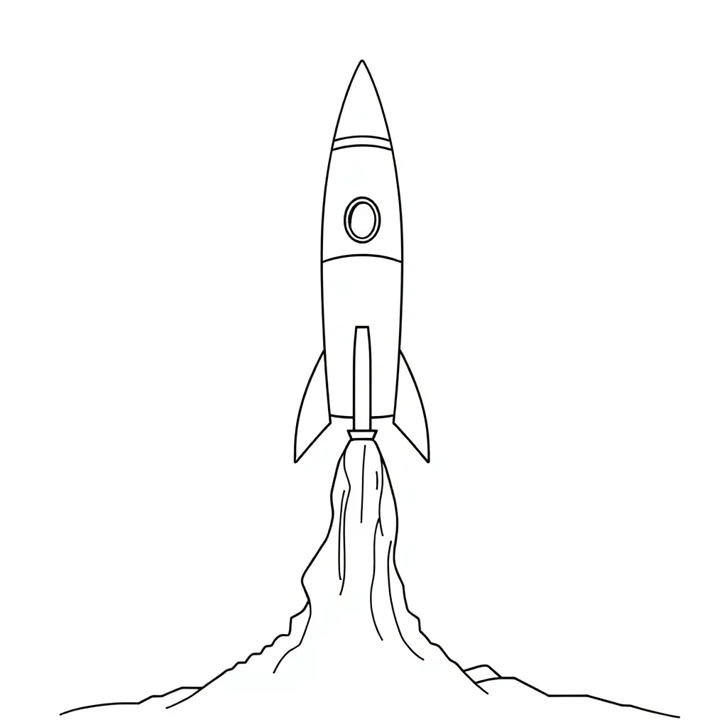 Rocket coloring page