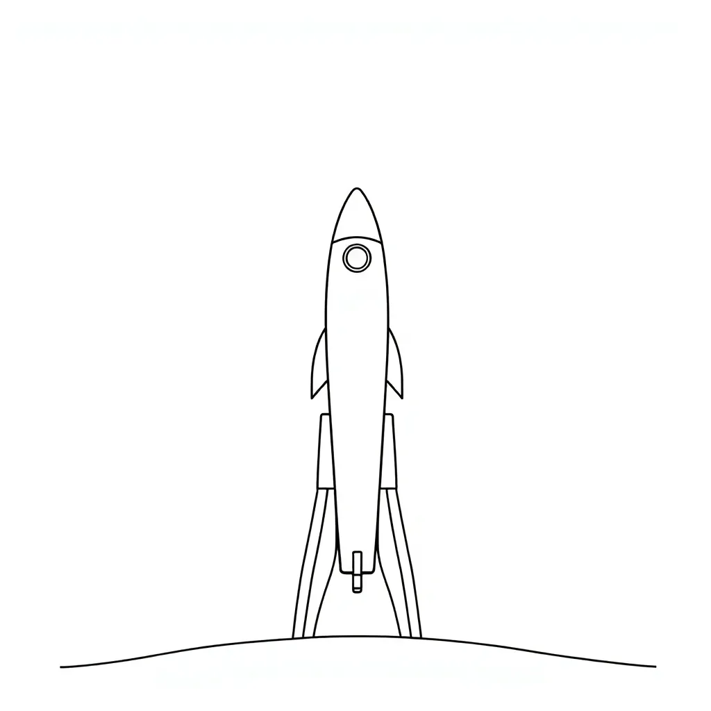 Rocket coloring page