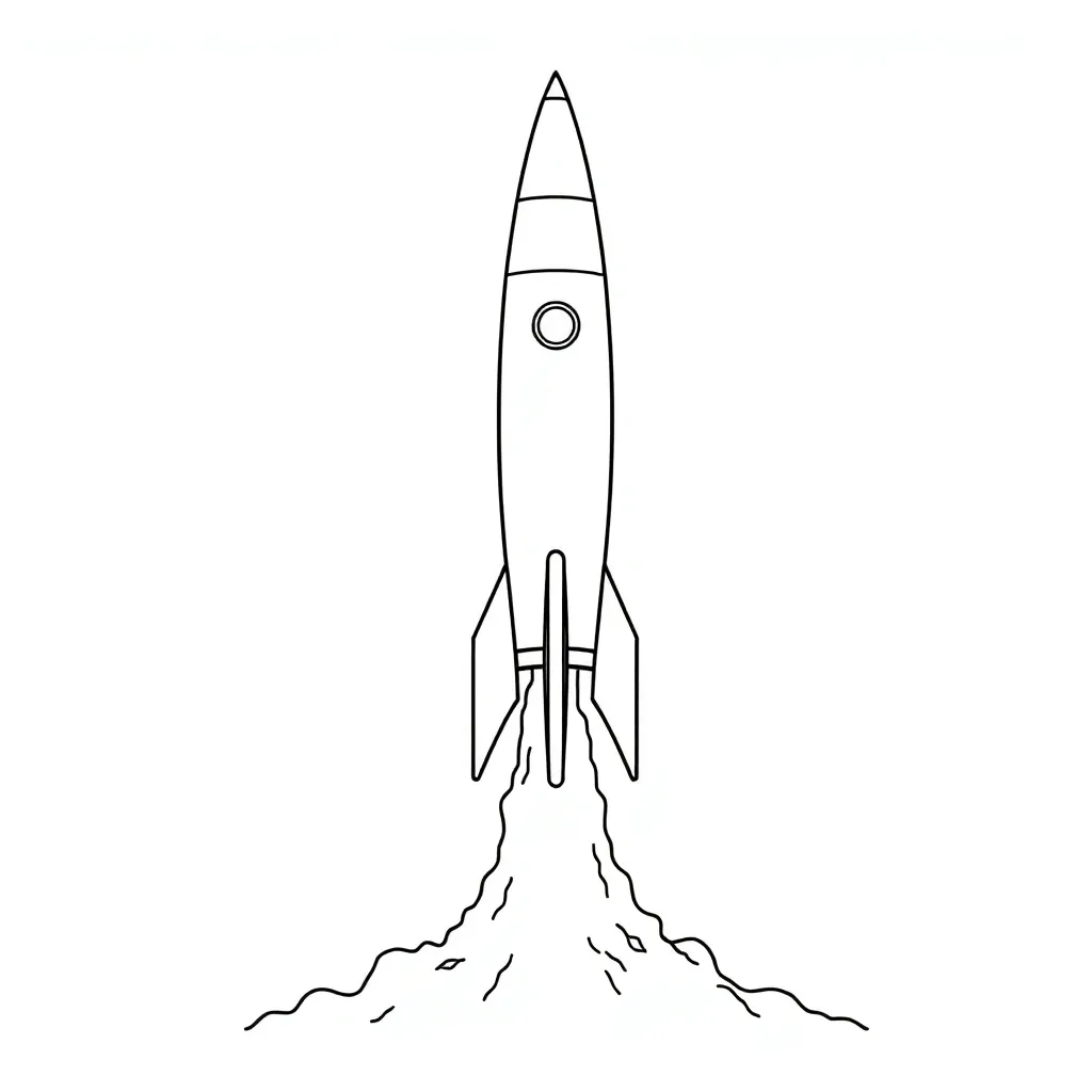 Rocket coloring page