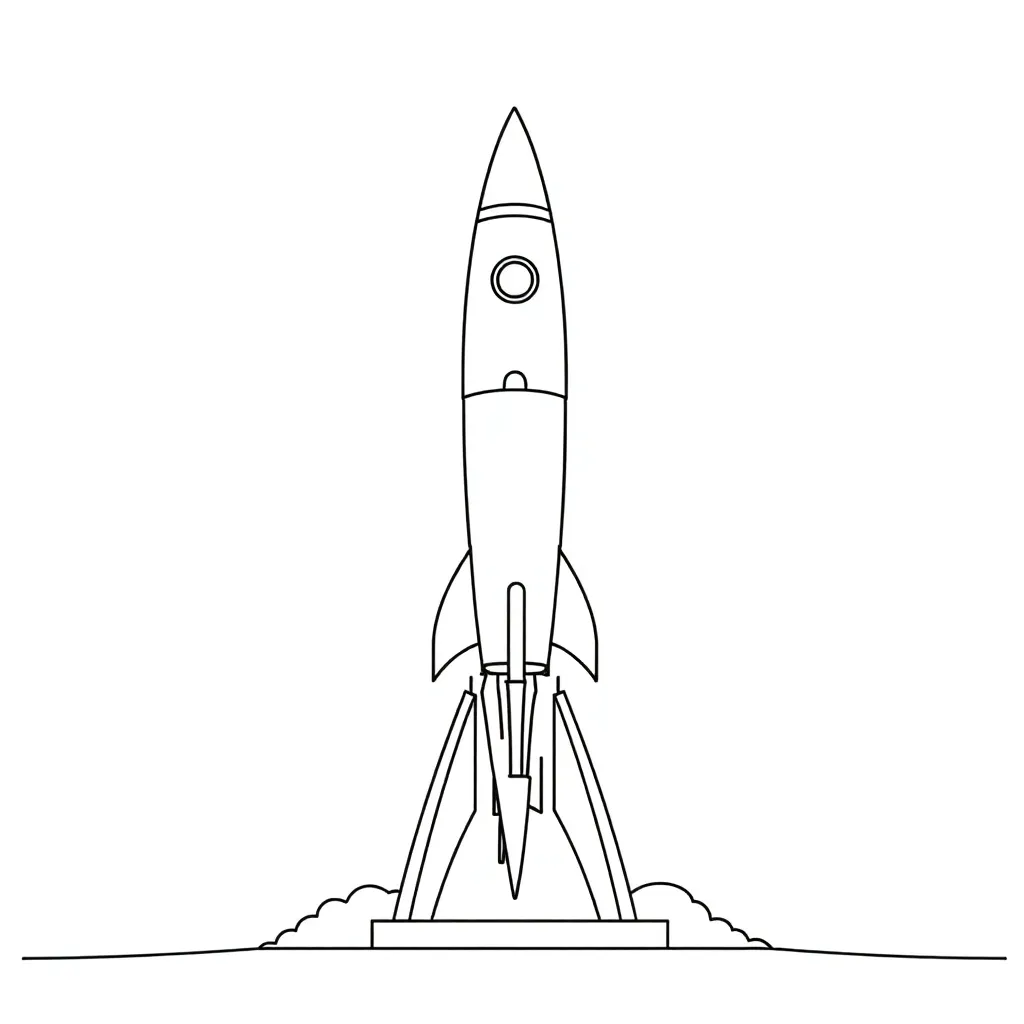 Rocket coloring page