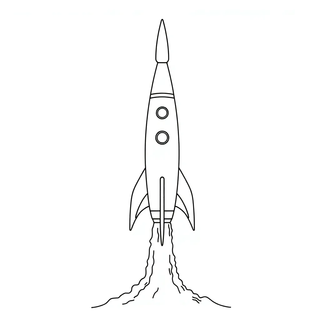 Rocket coloring page