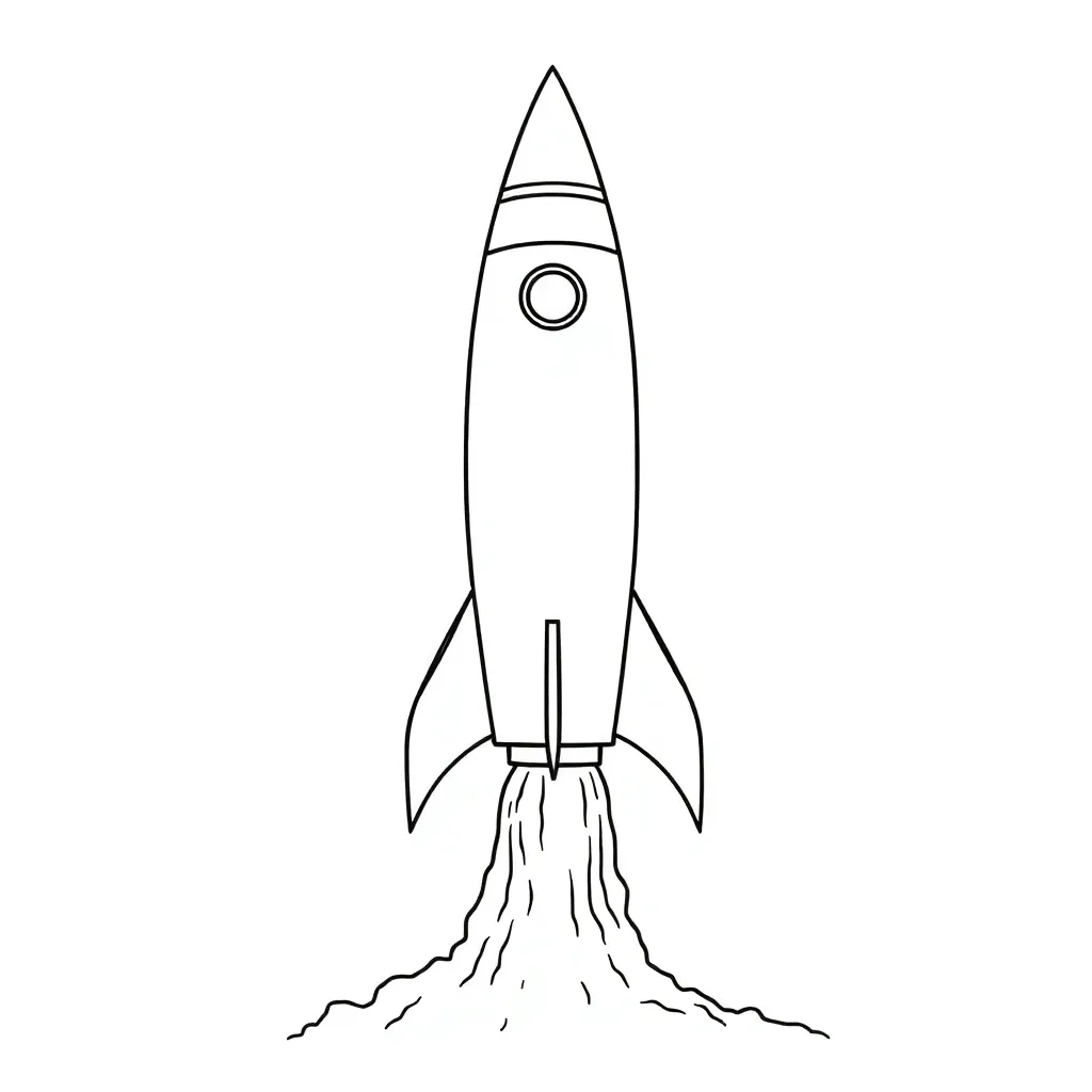Rocket coloring page