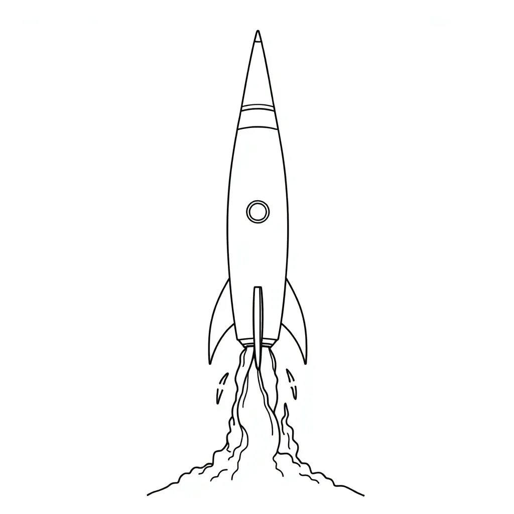 Rocket coloring page