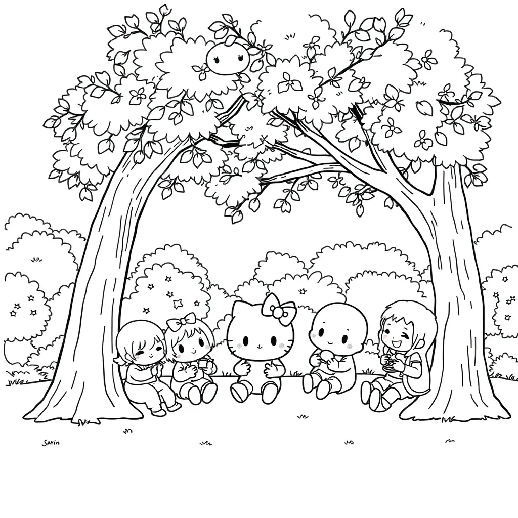 Sanrio coloring page
