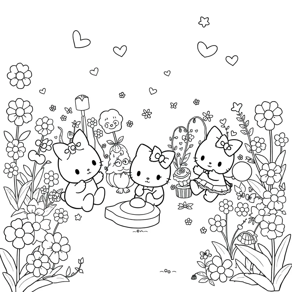 Sanrio coloring page