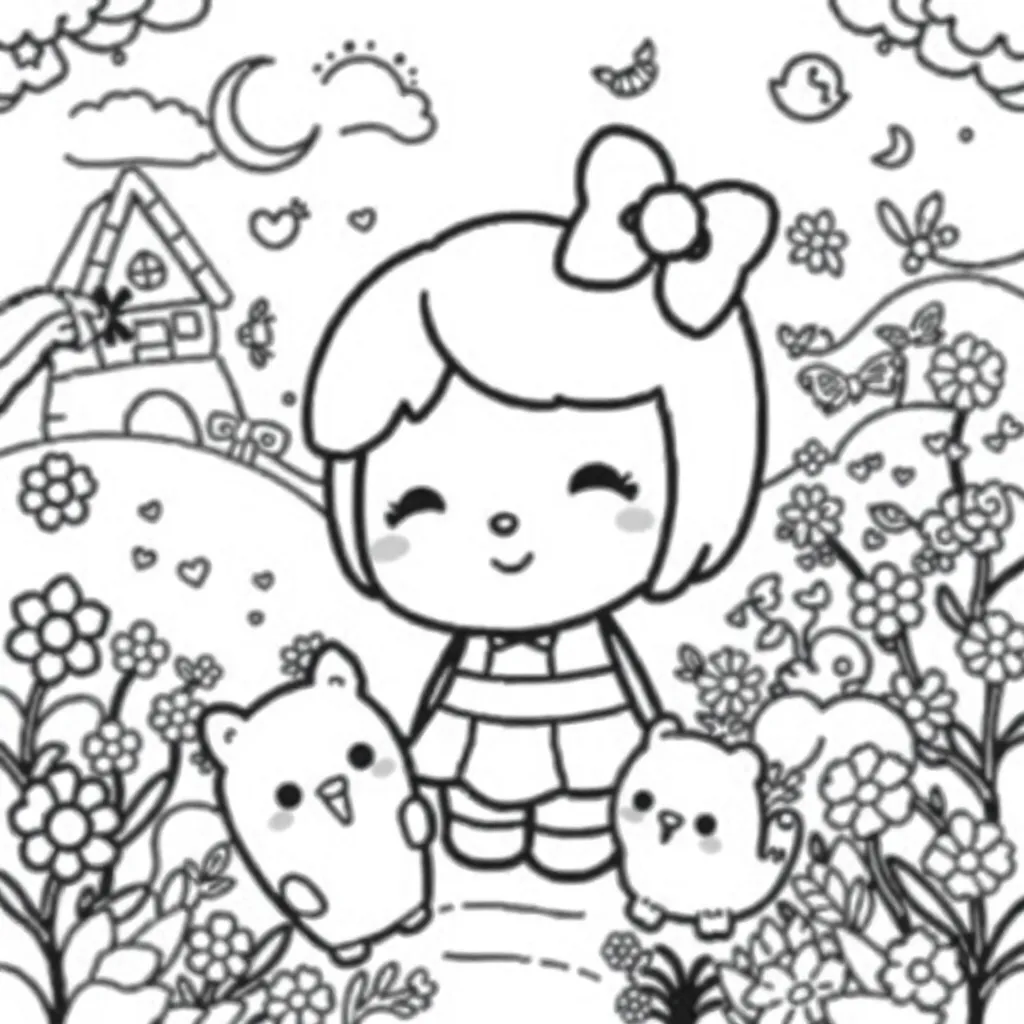 Sanrio coloring page