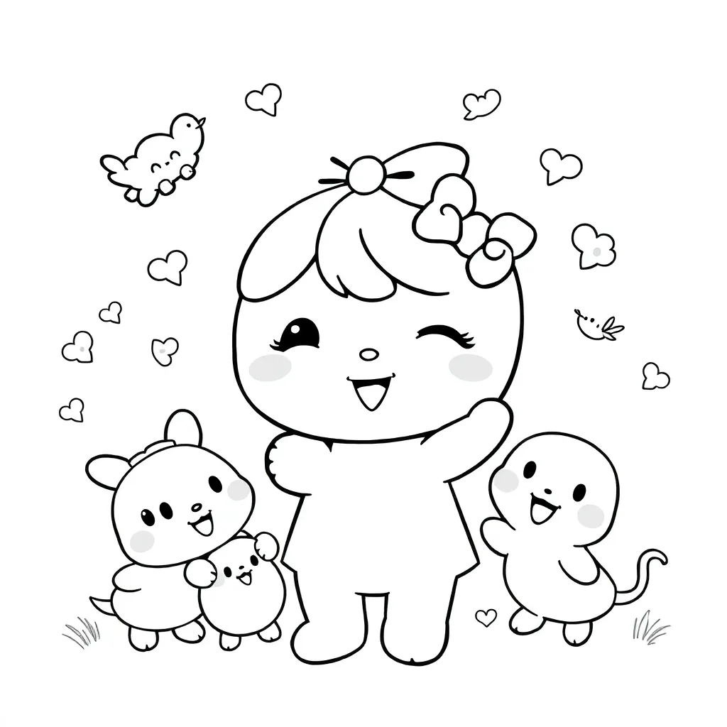 Sanrio coloring page