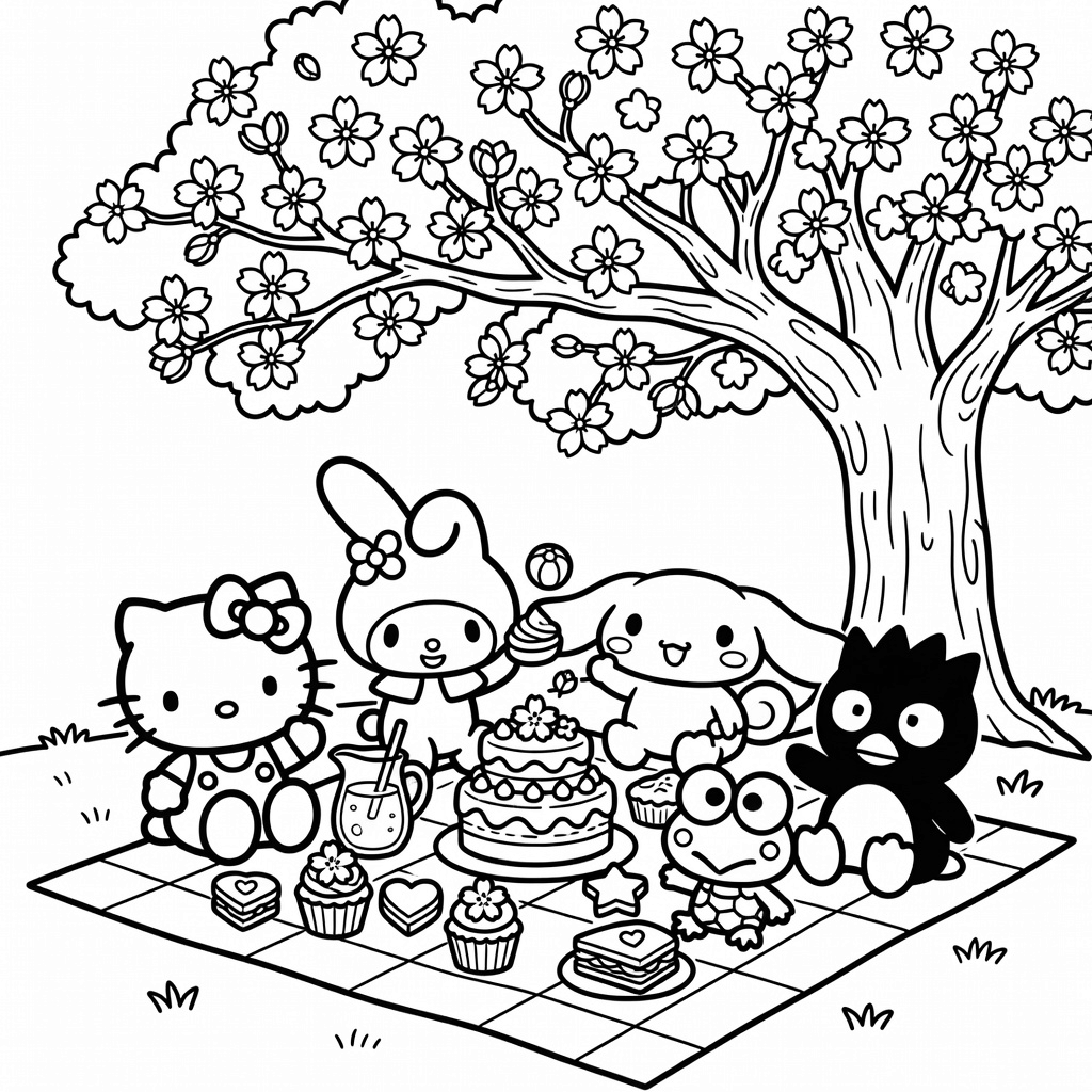 Sanrio coloring page