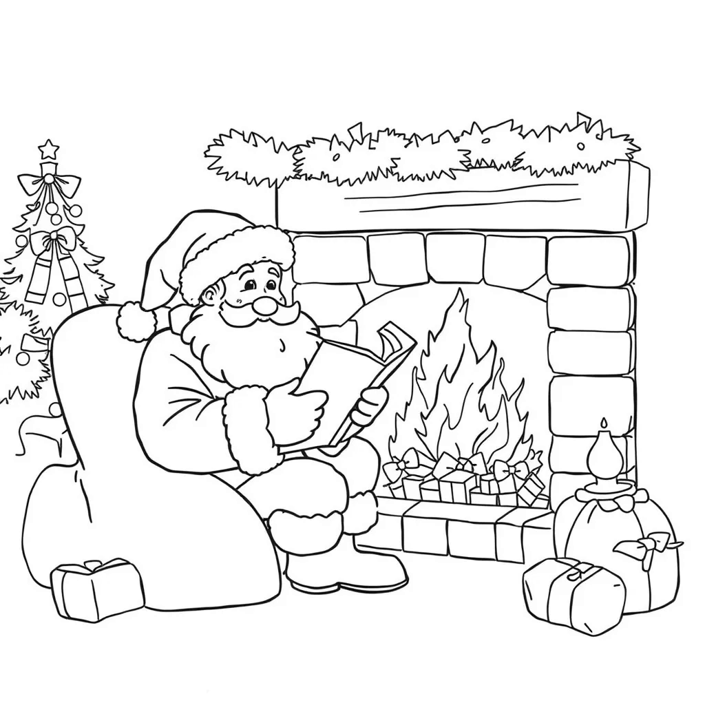 Santa coloring page
