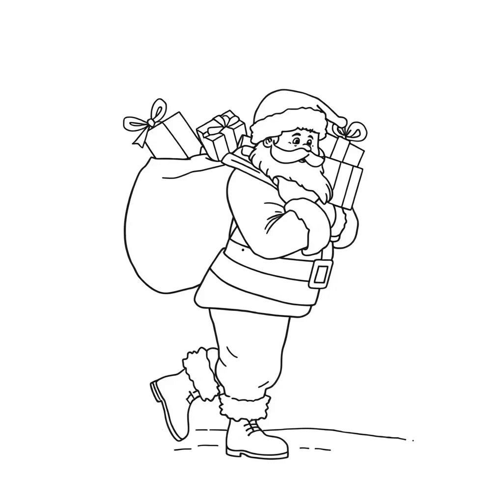 Santa coloring page