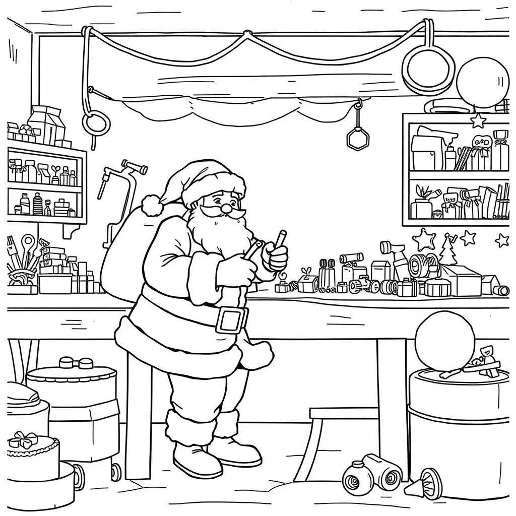 Santa coloring page