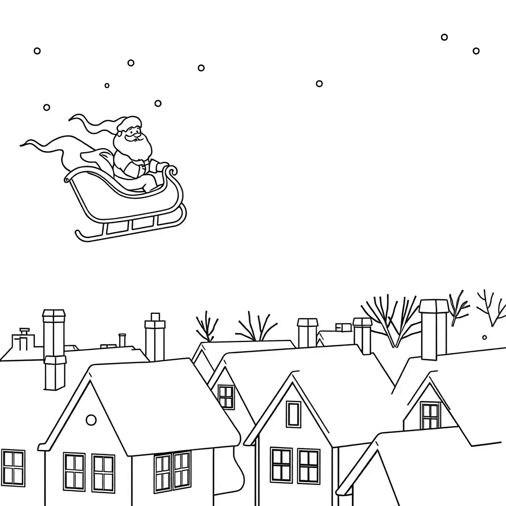 Santa coloring page