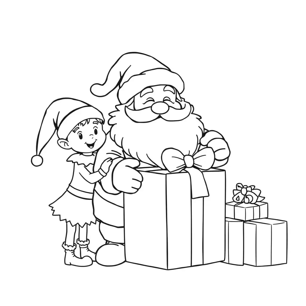 Santa coloring page