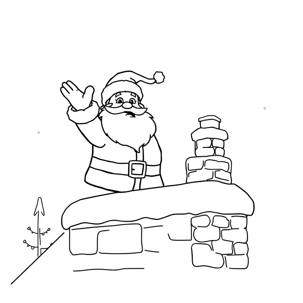Santa coloring page