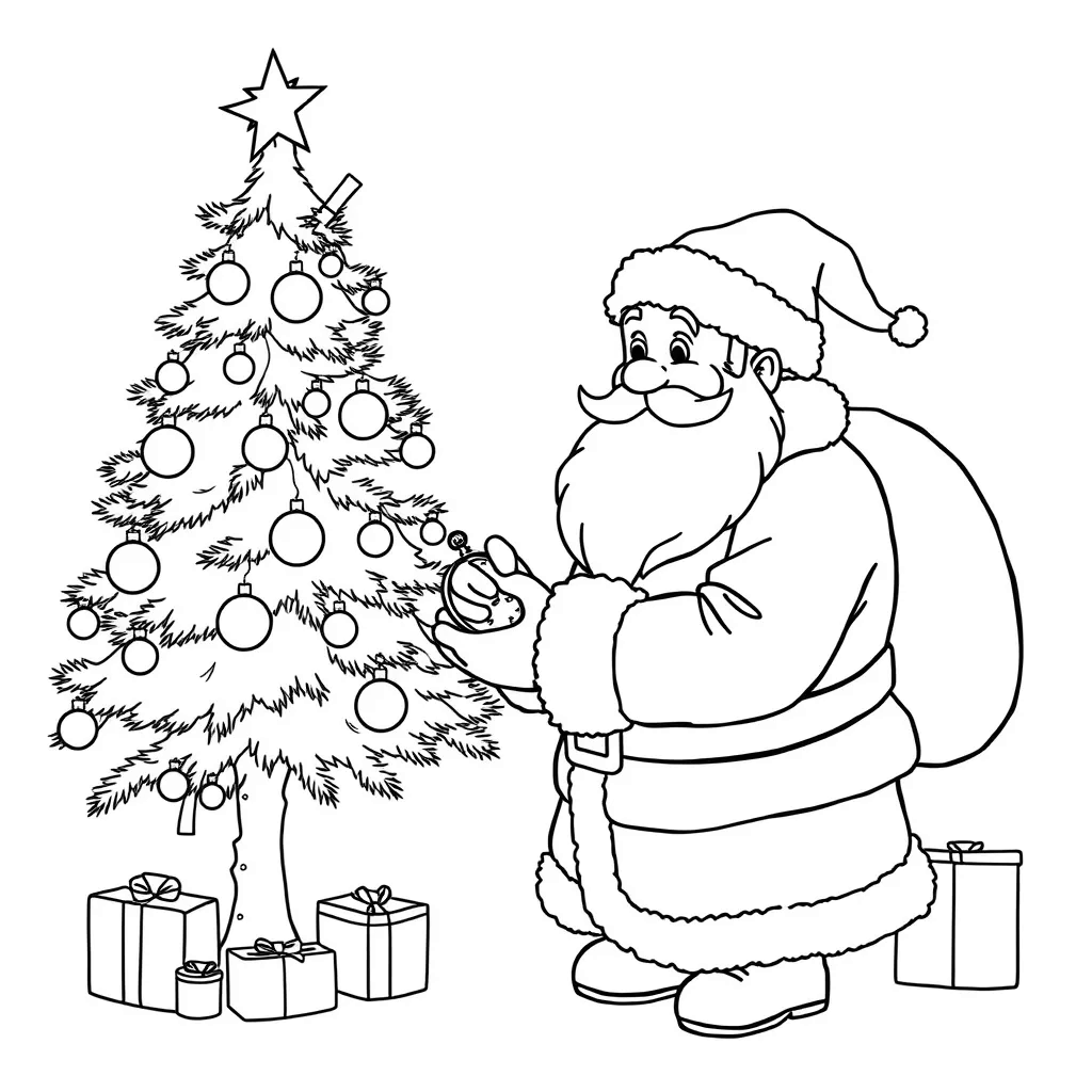 Santa coloring page