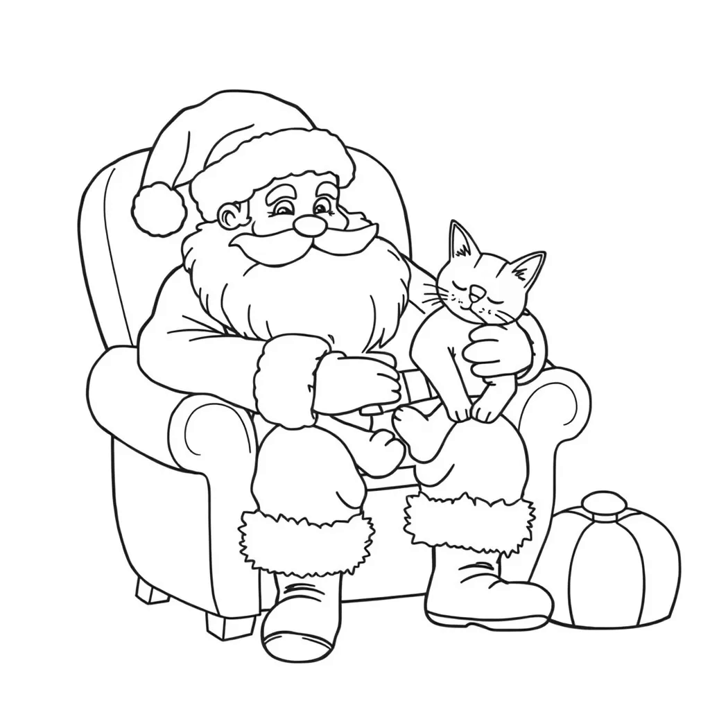 Santa coloring page