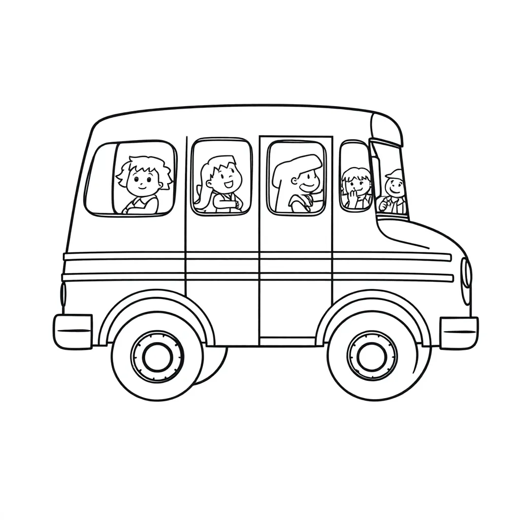 School Bus coloring page