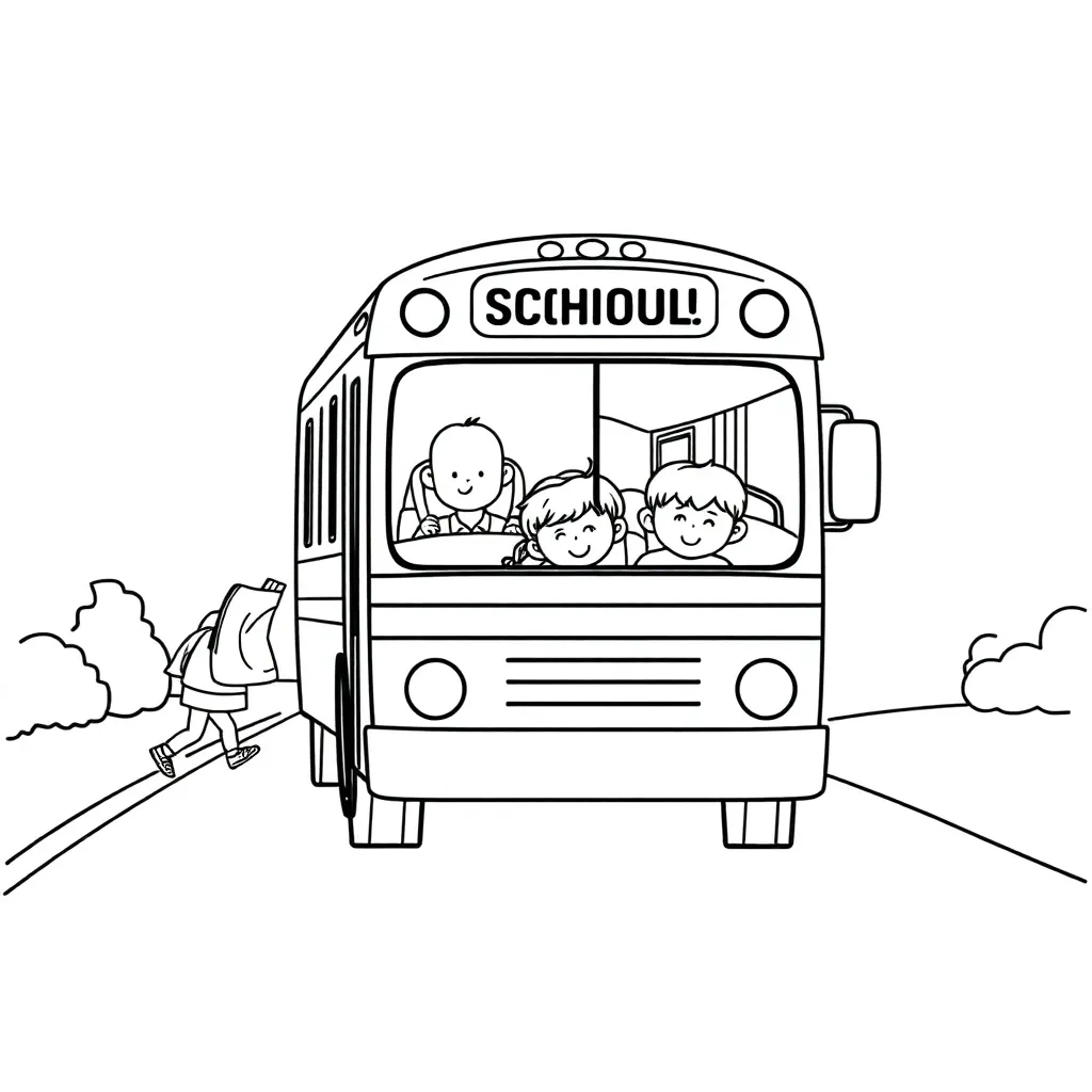 School Bus coloring page