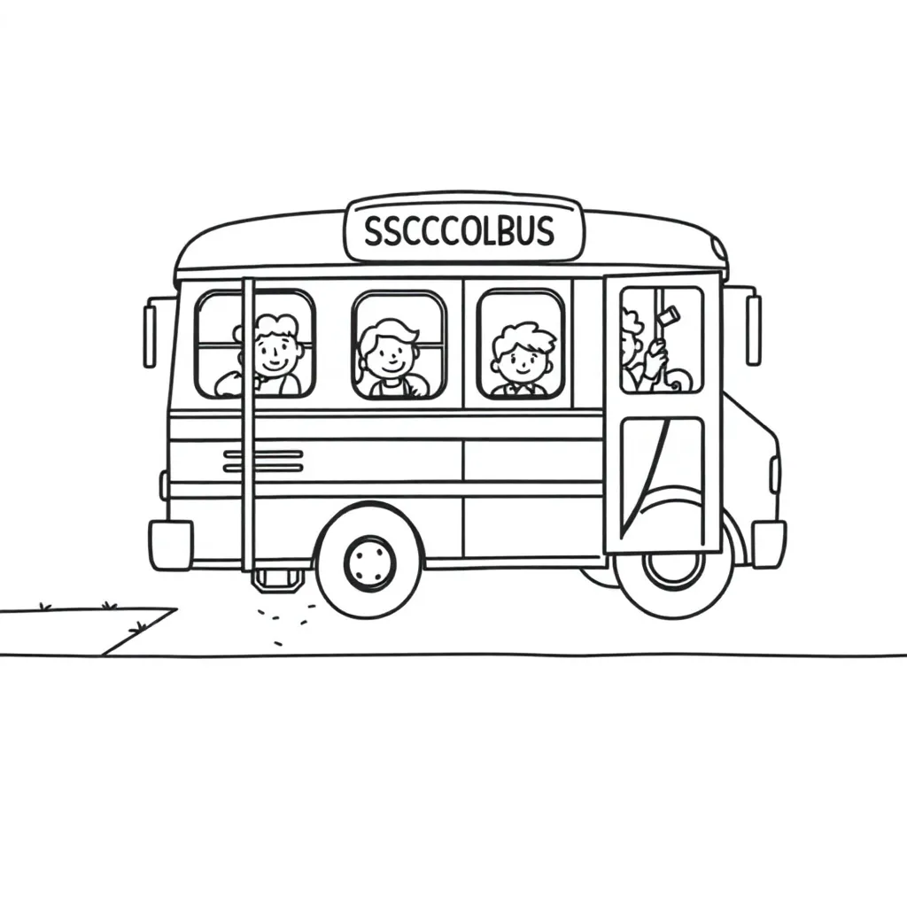 School Bus coloring page