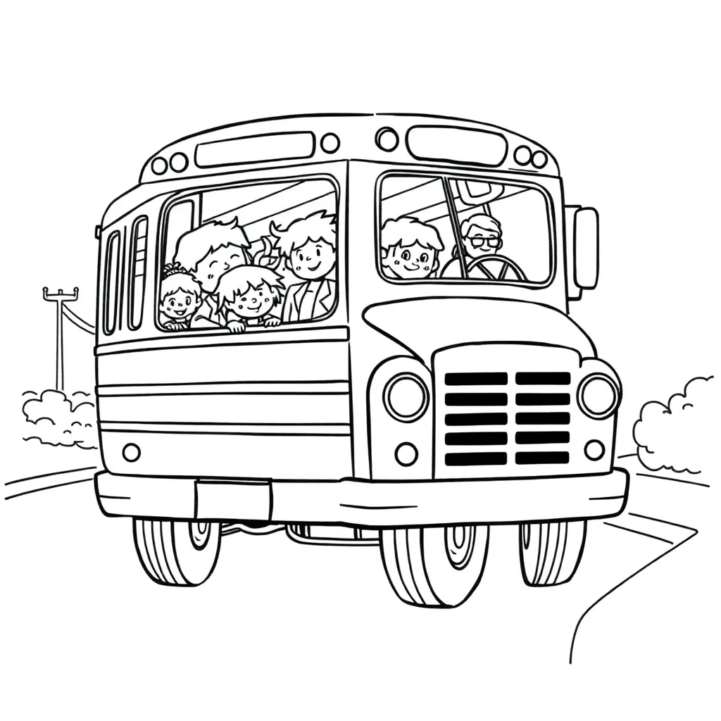 School Bus coloring page