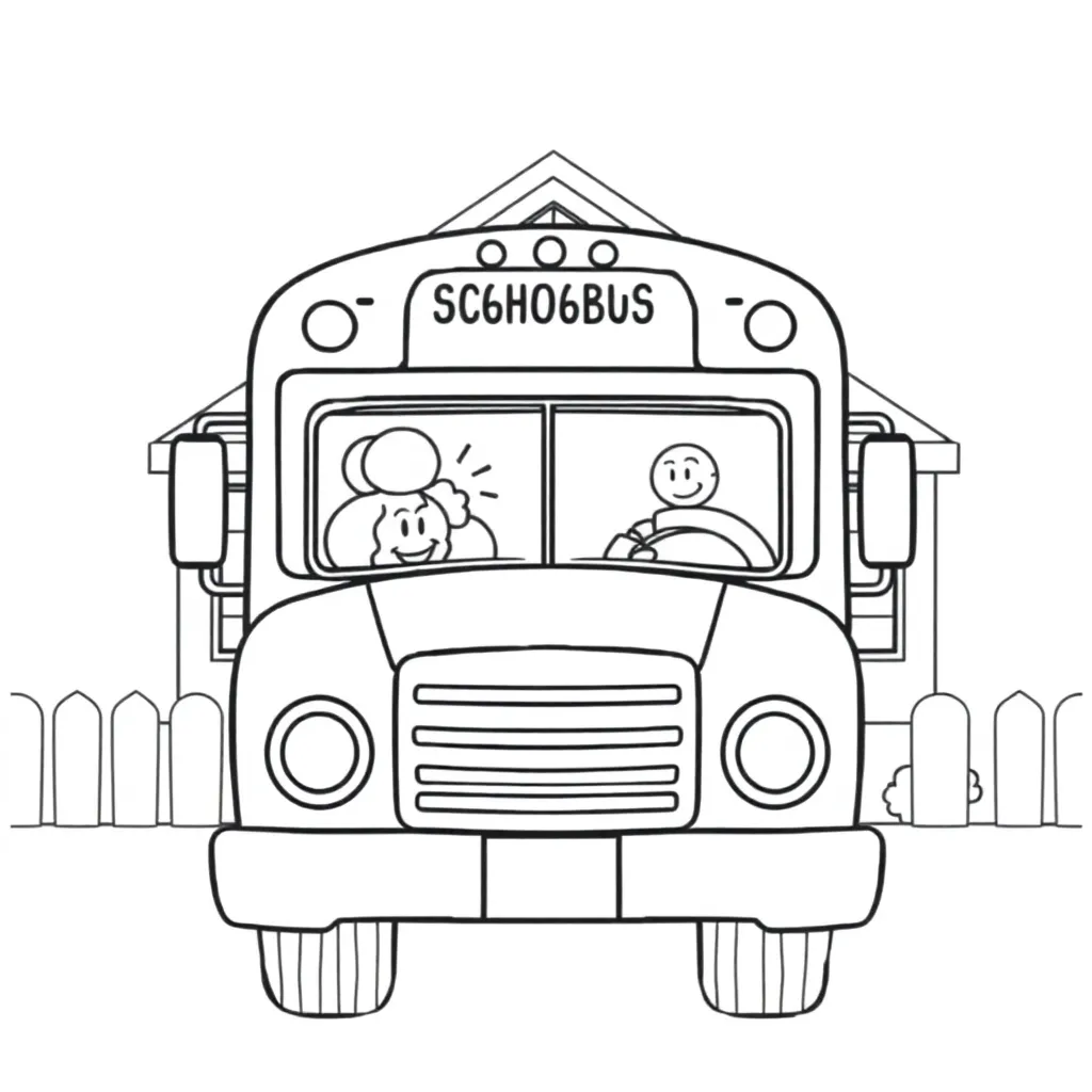 School Bus coloring page