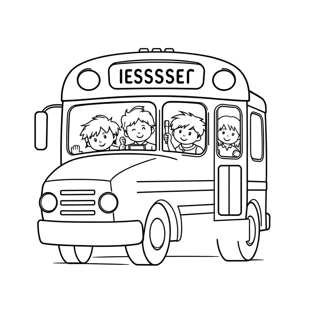 School Bus coloring page