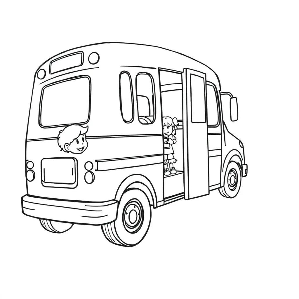School Bus coloring page