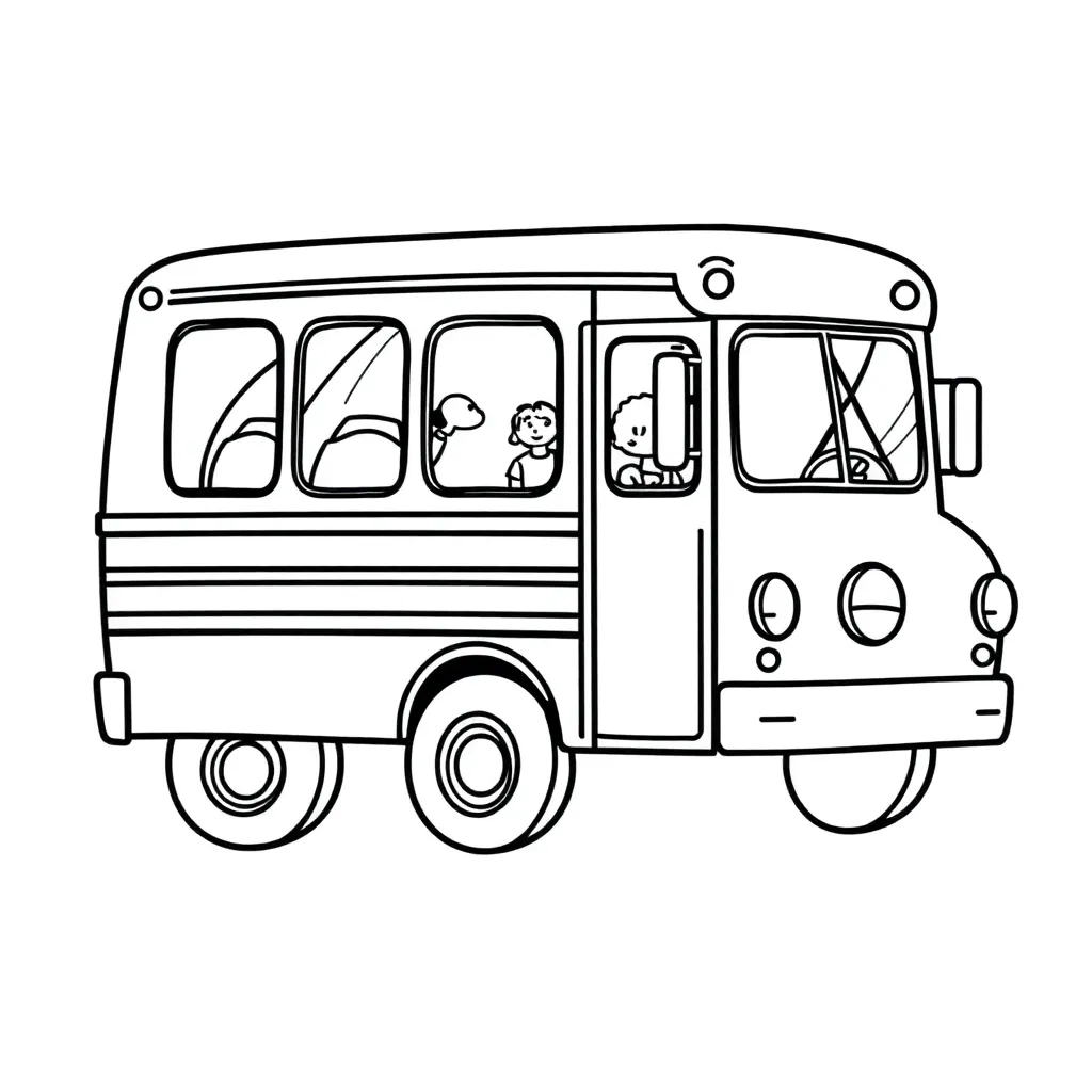 School Bus coloring page