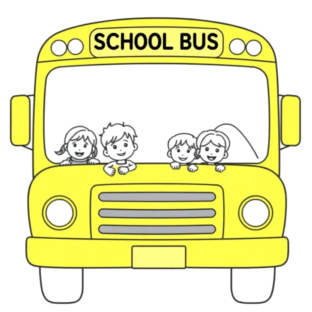 School Bus coloring page
