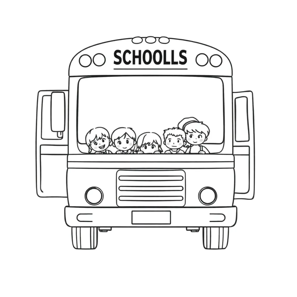 School Bus coloring page