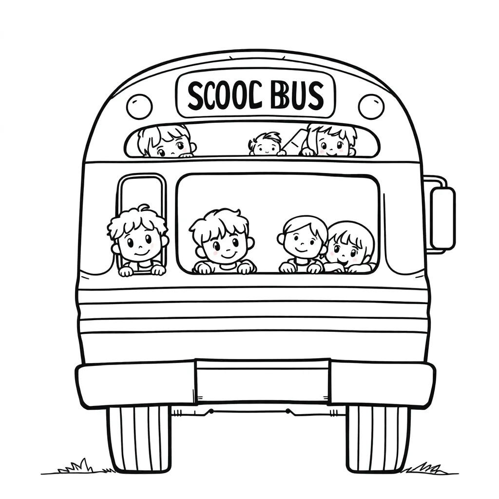 School Bus coloring page