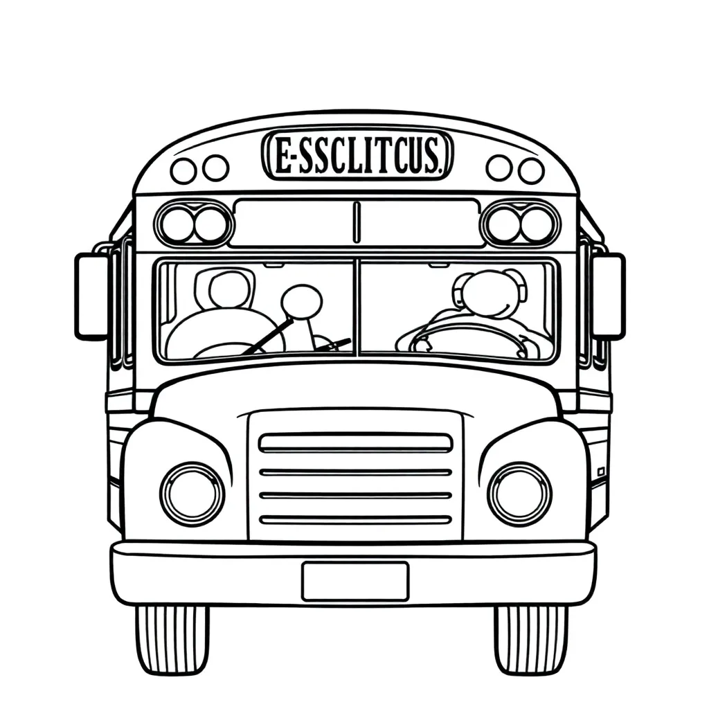 School Bus coloring page