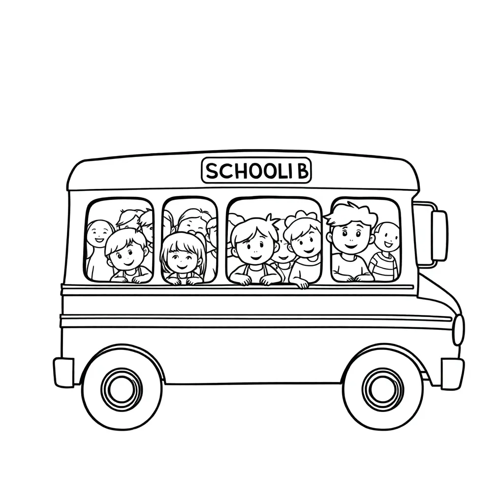 School Bus coloring page