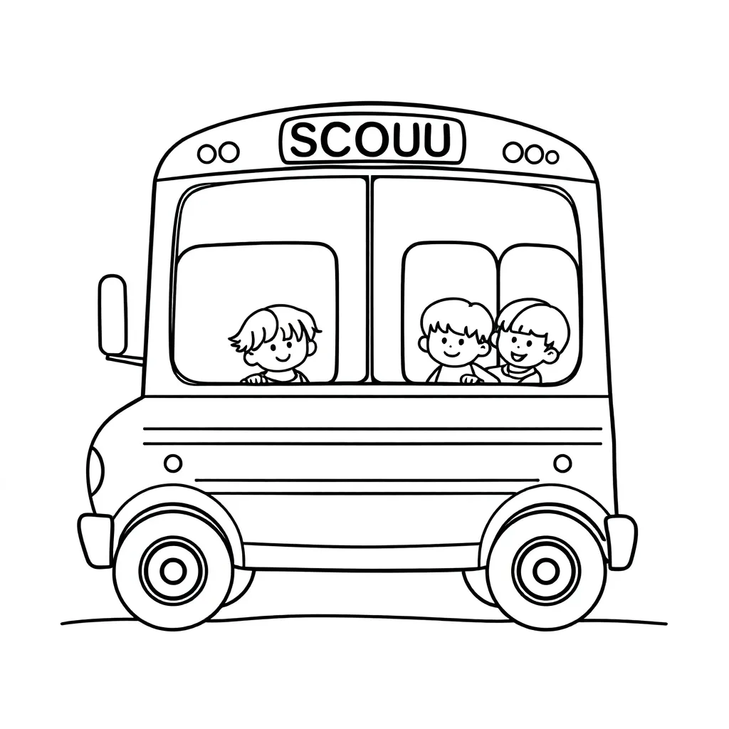 School Bus coloring page