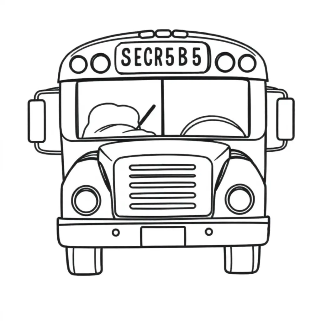 School Bus coloring page