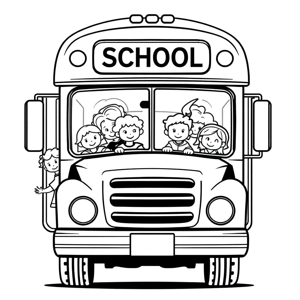 School Bus coloring page