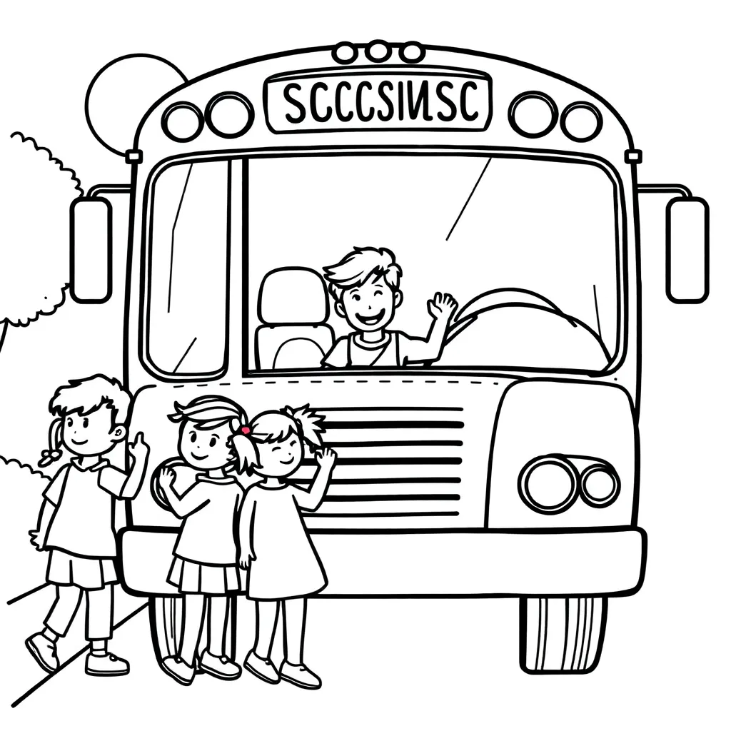 School Bus coloring page