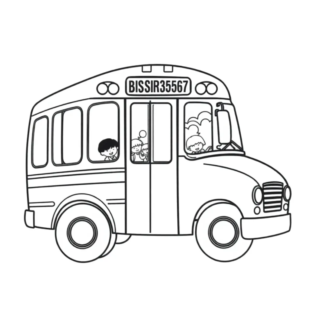School Bus coloring page