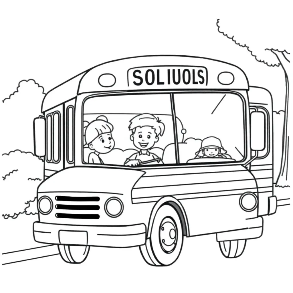 School Bus coloring page