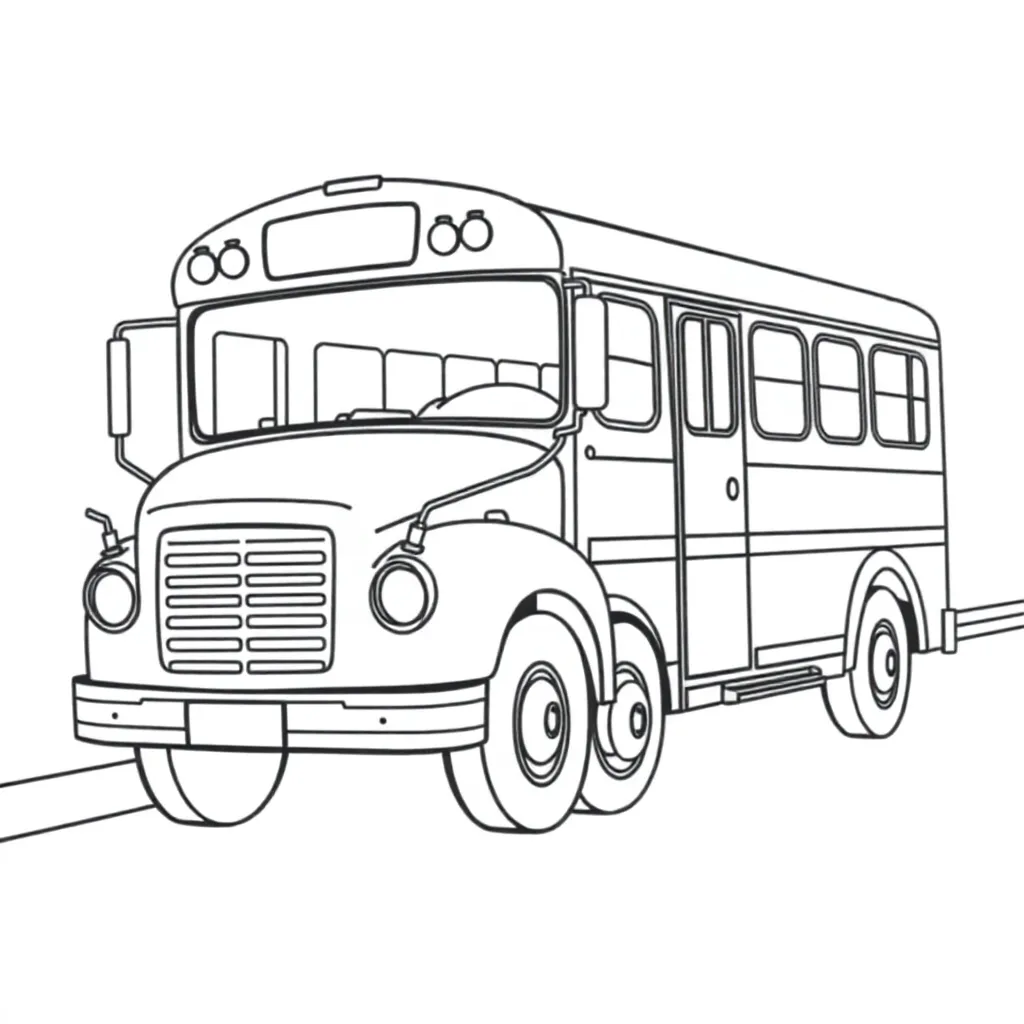 School Bus coloring page
