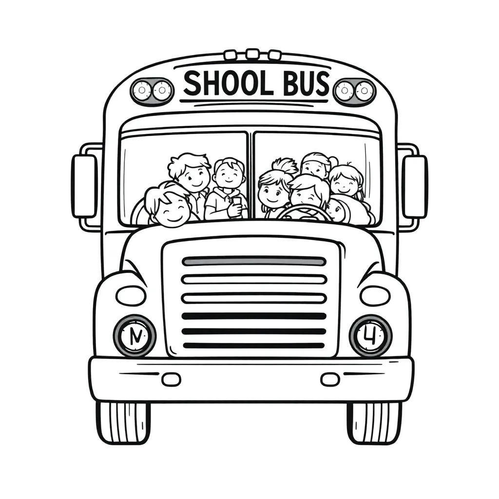 School Bus coloring page