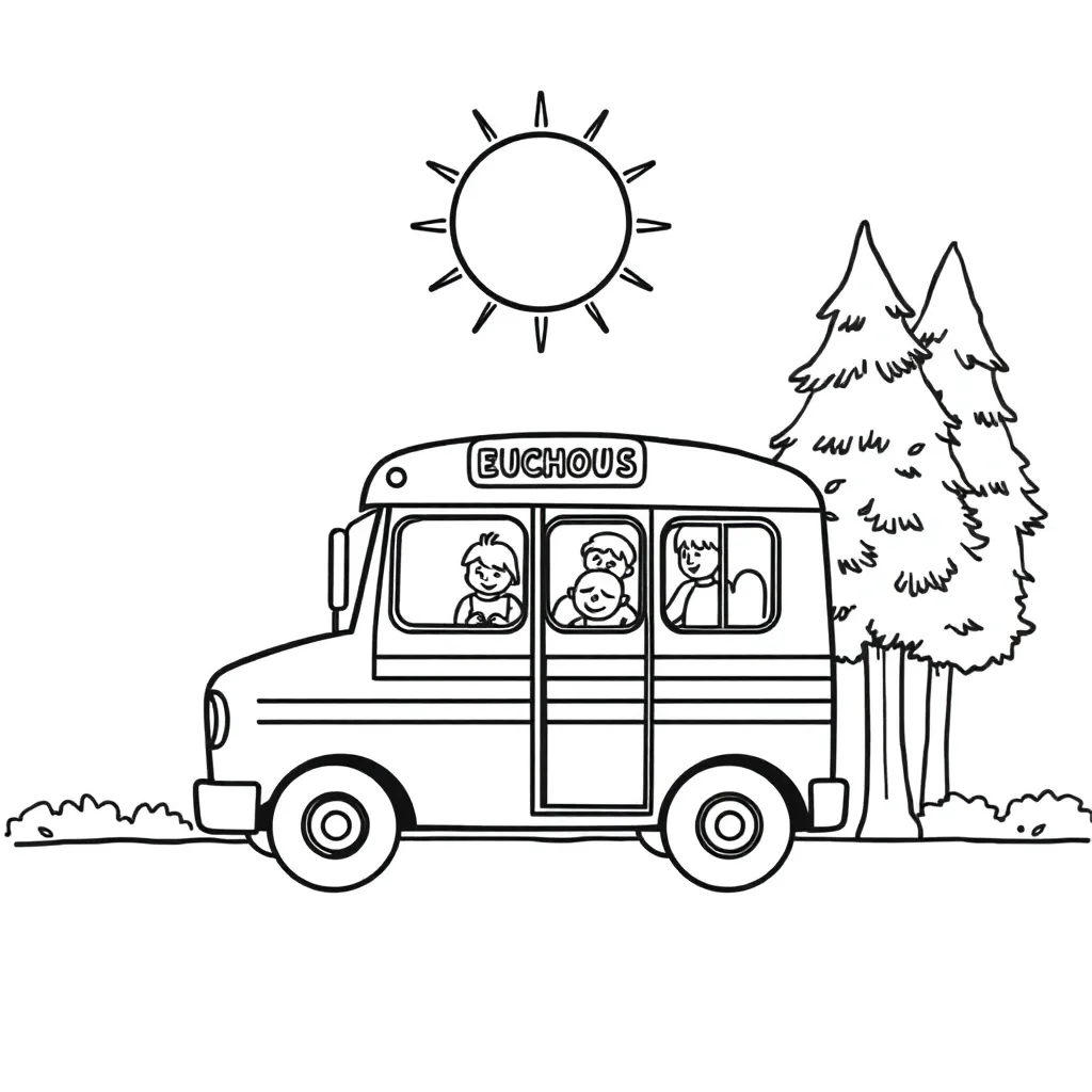 School Bus coloring page