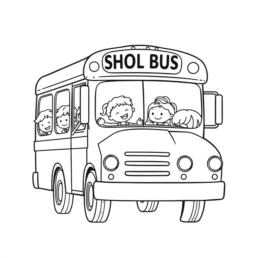 School Bus coloring page